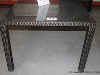 Eetkamertafel 180x100cm wicker + glasblad - afbeelding 2 van  2