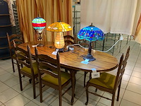 Eetkamertafel + 6 stoelen; zonder lampen - afbeelding 1 van  4