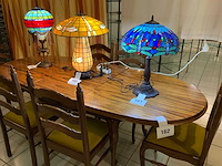 Eetkamertafel + 6 stoelen; zonder lampen - afbeelding 2 van  4