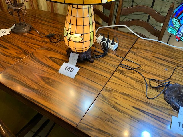 Eetkamertafel + 6 stoelen; zonder lampen - afbeelding 3 van  4