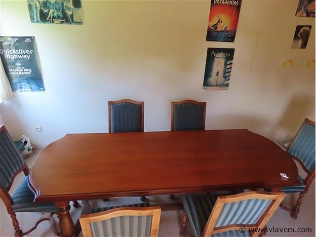 Eetkamertafel en 6 stoelen - afbeelding 1 van  5