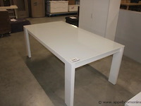 Eetkamertafel glas/wit hoogglans - afbeelding 1 van  2