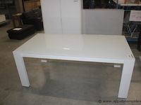 Eetkamertafel glas/wit hoogglans - afbeelding 2 van  2