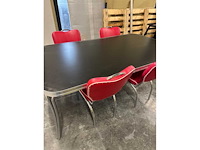 Eetkamertafel met 4 stoelen - belair retro - afbeelding 2 van  4