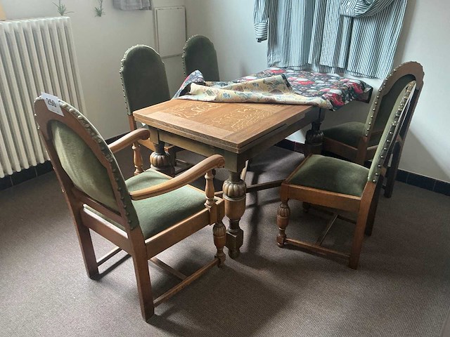 Eetkamertafel met 6 stoelen - afbeelding 1 van  6