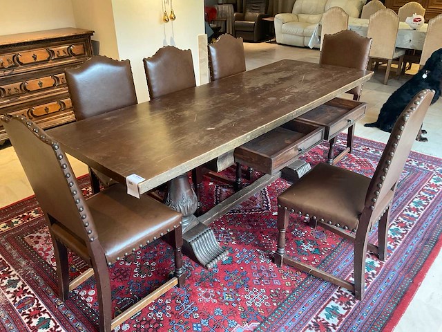 Eetkamertafel met stoelen - afbeelding 1 van  4