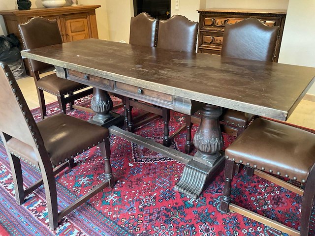 Eetkamertafel met stoelen - afbeelding 3 van  4