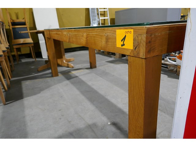 Eetkamertafel + ronde tafel - afbeelding 3 van  5