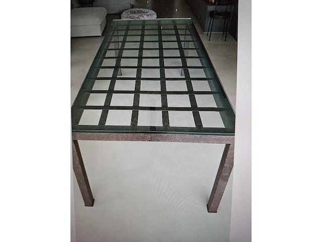 Eetkamertafel: tafel met glazen blad - afbeelding 3 van  3