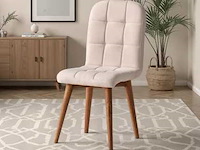 Eetstoel - cream velvet (x4) - afbeelding 1 van  6