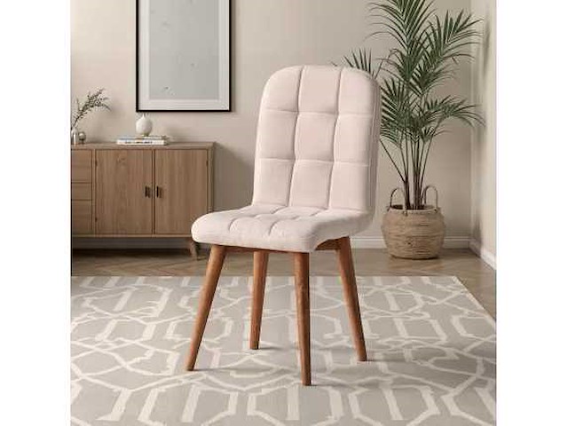 Eetstoel - cream velvet (x4) - afbeelding 5 van  6