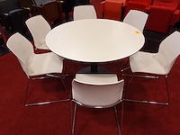 Eettafel + 6 x kunststof stoel kastel - afbeelding 6 van  6