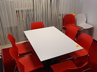 Eettafel + 6 x kunststof stoel kastel - afbeelding 3 van  6