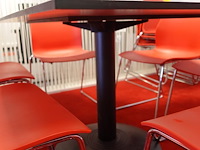 Eettafel + 6 x kunststof stoel kastel - afbeelding 5 van  6