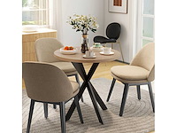 Eettafel 75 x 75 cm rond moderne keukentafel voor 2-4 personen - afbeelding 1 van  5