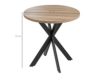Eettafel 75 x 75 cm rond moderne keukentafel voor 2-4 personen - afbeelding 3 van  5