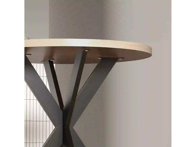 Eettafel 75 x 75 cm rond moderne keukentafel voor 2-4 personen - afbeelding 5 van  5
