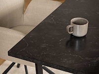 Eettafel amanda 160x90 - marmer/zwart - afbeelding 2 van  7
