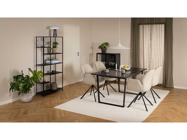 Eettafel amanda 160x90 - marmer/zwart - afbeelding 6 van  7
