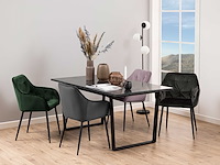Eettafel amanda 160x90 - marmer/zwart - afbeelding 1 van  7