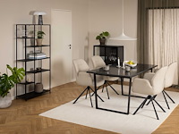 Eettafel amanda 160x90 - marmer/zwart - afbeelding 6 van  7