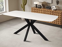 Eettafel apollo | 180 x 90 x 76 cm | stenen design - afbeelding 3 van  7