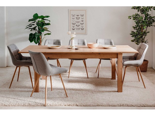 Eettafel breanna 160/215 x 90 cm-artisanale eik - afbeelding 2 van  7