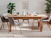Eettafel breanna 160/215 x 90 cm-artisanale eik - afbeelding 2 van  7