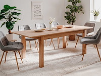 Eettafel breanna 160/215 x 90 cm-artisanale eik - afbeelding 4 van  7
