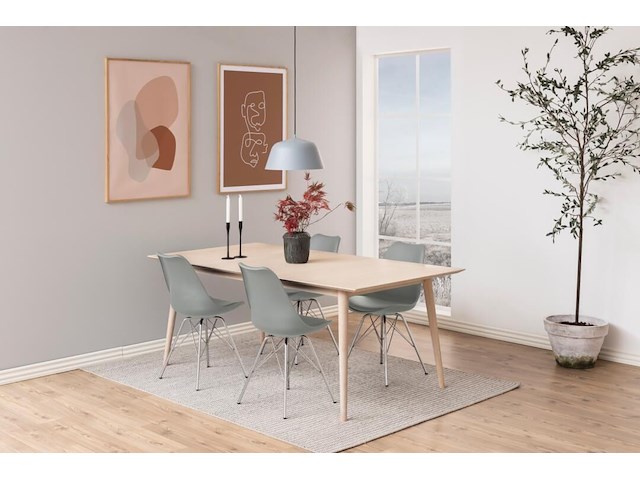 Eettafel cedro 200x100cm - witte eik - afbeelding 7 van  11