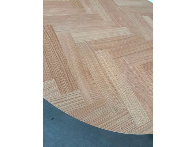 Eettafel diameter 120 eik fineer - afbeelding 1 van  3