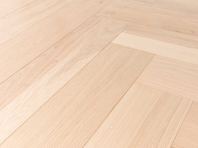 Eettafel eiken visgraat blad 180 x 98 cm - afbeelding 1 van  2
