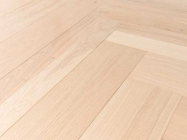 Eettafel eiken visgraat blad 180 x 98 cm - afbeelding 2 van  4