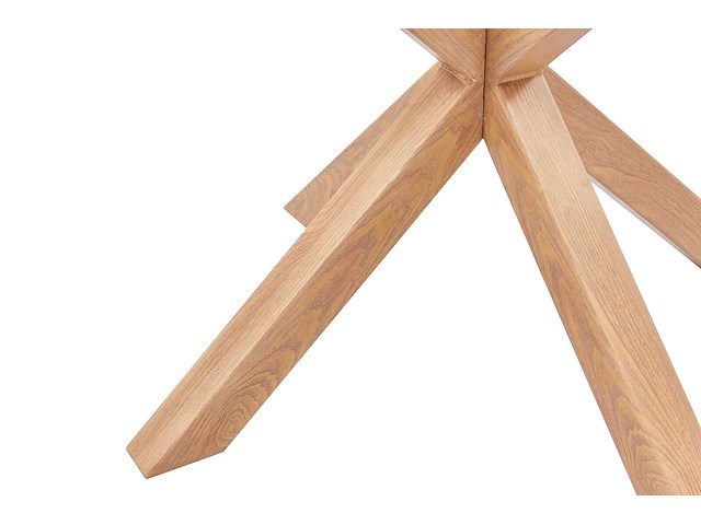 Eettafel hasel 120cm - bruin/glas - afbeelding 3 van  4