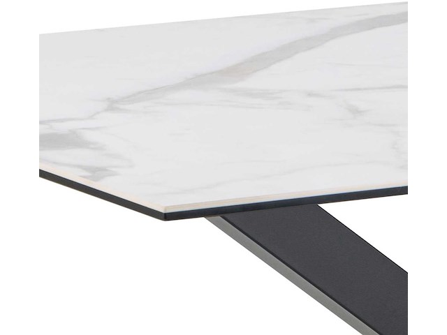 Eettafel hennie - 135x80x75,5cm - keramisch blad - wit marmer - afbeelding 7 van  7