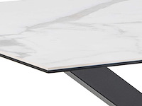 Eettafel hennie - 135x80x75,5cm - keramisch blad - wit marmer - afbeelding 7 van  7