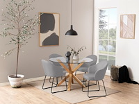 Eettafel hennie 119cm - lichte eik decor - afbeelding 2 van  7