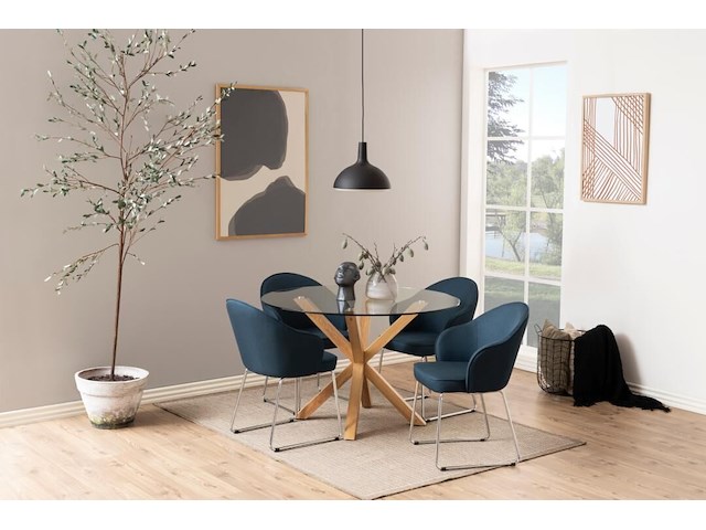 Eettafel hennie 119cm - lichte eik decor - afbeelding 3 van  7