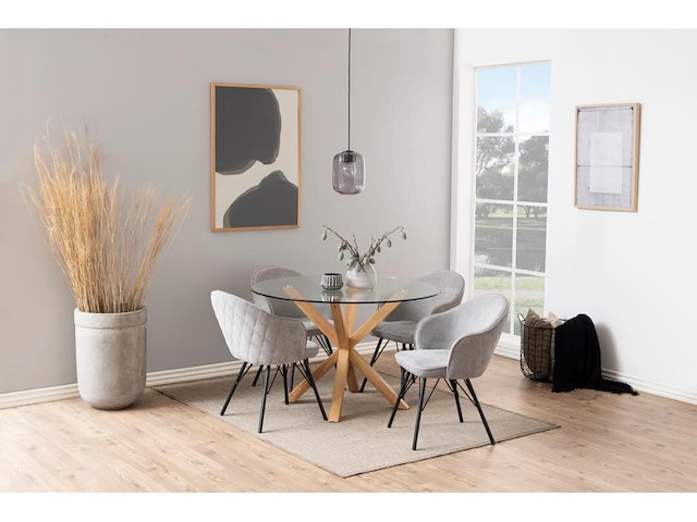 Eettafel hennie 119cm - lichte eik decor - afbeelding 5 van  7