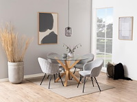Eettafel hennie 119cm - lichte eik decor - afbeelding 5 van  7