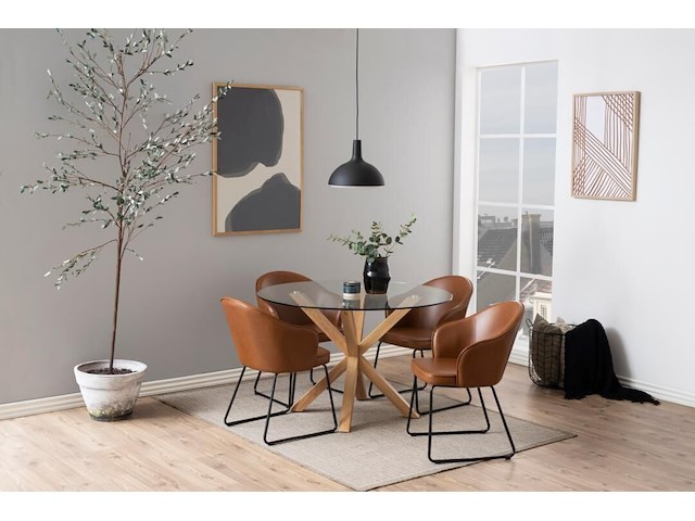 Eettafel hennie 119cm - lichte eik decor - afbeelding 6 van  7