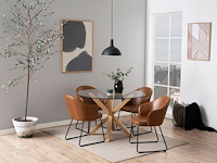 Eettafel hennie 119cm - lichte eik decor - afbeelding 6 van  7