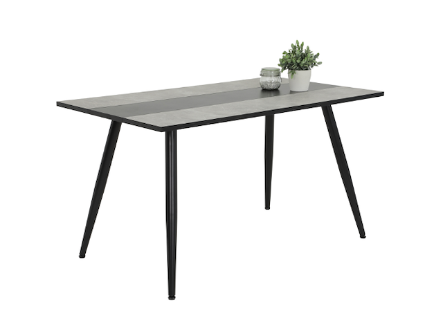 Eettafel jamina 140x80 cm-beton/zwart - afbeelding 1 van  3