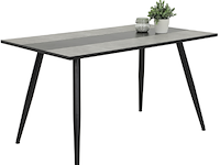 Eettafel jamina 140x80 cm-beton/zwart - afbeelding 1 van  3