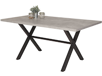 Eettafel kijara 160x90 cm-betonlook/antraciet - afbeelding 2 van  3