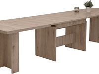 Eettafel lianna 160/320x90 cm-zandkleurige eik - afbeelding 3 van  7