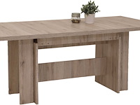 Eettafel lianna 160/320x90 cm-zandkleurige eik - afbeelding 6 van  7