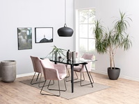 Eettafel maurane 180x90cm - zwart - afbeelding 1 van  7