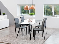Eettafel maurane 180x90cm - zwart - afbeelding 6 van  7