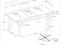 Eettafel porto 138x80cm - eikdecor - afbeelding 3 van  10